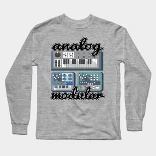 Modular Synthesizer Synth Vintage Retro Analog Long Sleeve T-Shirt